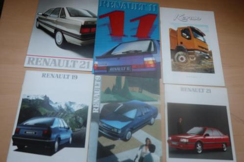 6 Brochures RENAULT: 2x21 (geen dubbels), 11, 19, 9, Kerax., Livres, Autos | Brochures & Magazines, Renault, Envoi