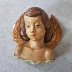 Houtsculptuur van een engel hoofdje. C. Schenk, Ophalen of Verzenden