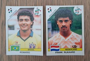 Panini WK iitalia 90 Romario 208 en Rijkaard 409 in topstaat beschikbaar voor biedingen
