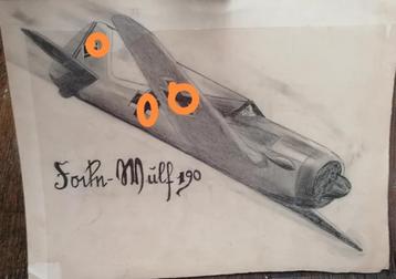 Schitterende tekening uit de Tweede Wereldoorlog van Focke-W beschikbaar voor biedingen