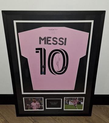 Ingelijst gesigneerd Inter Miami shirt door Messi met COA  beschikbaar voor biedingen