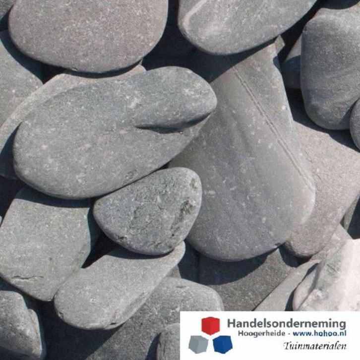 Flat pebbles groen afgeronde platte unieke siergrind tuinpad, Tuin en Terras, Grind, Keien en Split, Nieuw, Grind, Groen, Verzenden