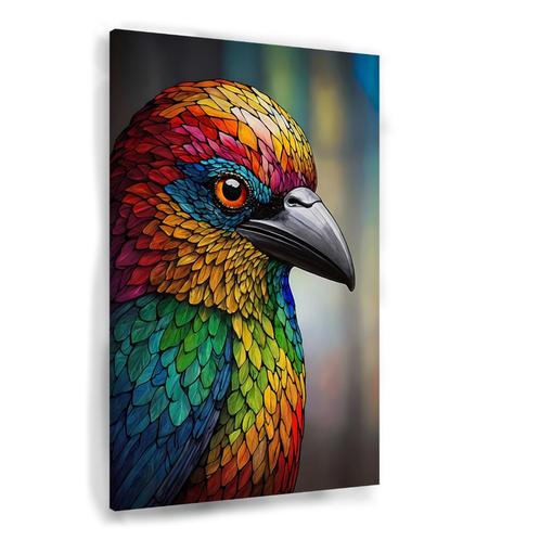 Toile colorée de profil d'oiseau peinte numériquement 60x90, Maison & Meubles, Accessoires pour la Maison | Décorations murale