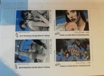 Bilal - Timbres représentant 10 affiches + enveloppes - 1993, Enlèvement