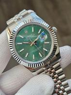Rolex datejust munt groen dial, Handtassen en Accessoires, Horloges | Dames, Ophalen of Verzenden, Nieuw, Polshorloge, Rolex