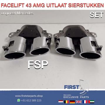 2020 FACELIFT 43 53 AMG UITLAATSIERSTUKKEN SET ORIGINEEL Mer beschikbaar voor biedingen