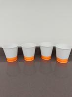 4 minibloempottjes plastic, Tuin en Terras, Overige materialen, Rond, Zo goed als nieuw, Tuin