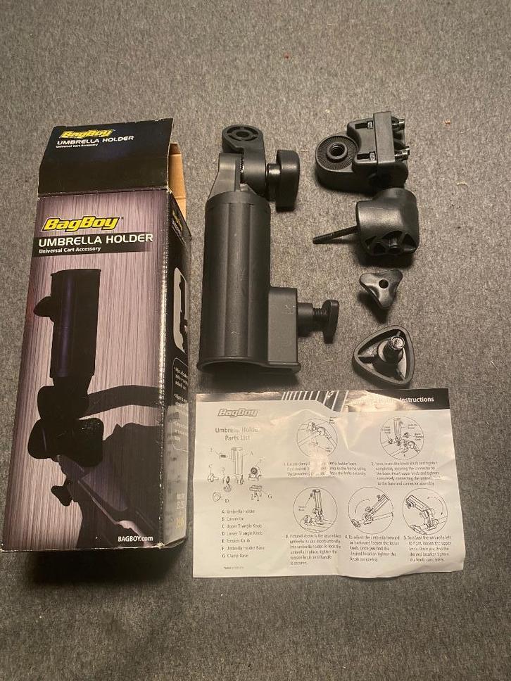 BagBoy, parapluhouder voor 'n golftrolley, Sport en Fitness, Golf, Zo goed als nieuw, Ophalen