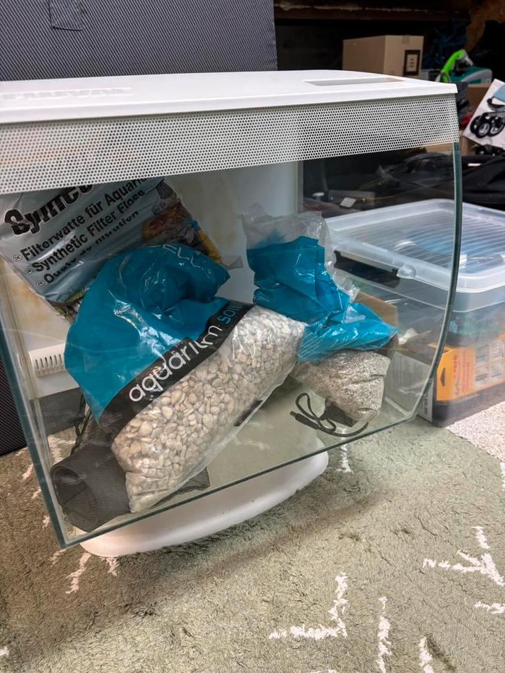 Fluval flex aquarium wit, Dieren en Toebehoren, Vissen | Aquaria en Toebehoren, Gebruikt, Leeg aquarium, Ophalen