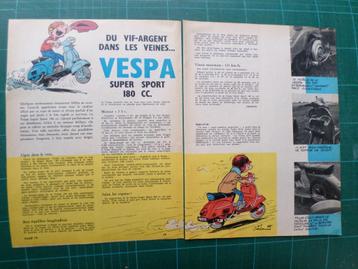 Vespa super sport 180cc - article illustré - 1965, Enlèvement ou Envoi, Utilisé, Autres types