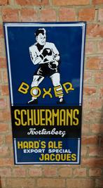 Boxer schuermans emaille reclamebord, Verzamelen, Ophalen, Zo goed als nieuw, Reclamebord