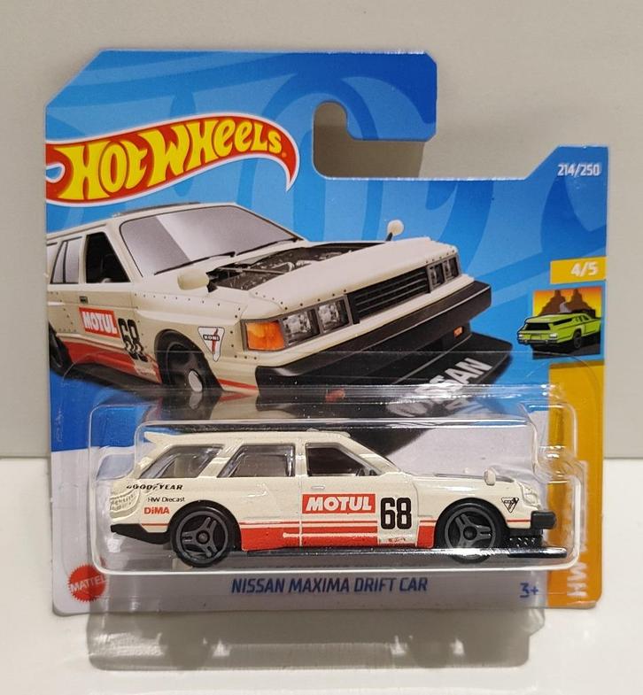 Hot Wheels Nissan Maxima Drift Car Wit (2022), Hobby en Vrije tijd, Modelauto's | Overige schalen, Ophalen of Verzenden