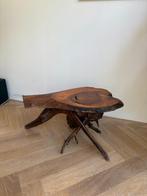 Brutalistische boomstam salontafel | wortelhout vintage, Ophalen, Brutalisme, Gebruikt, 50 tot 100 cm