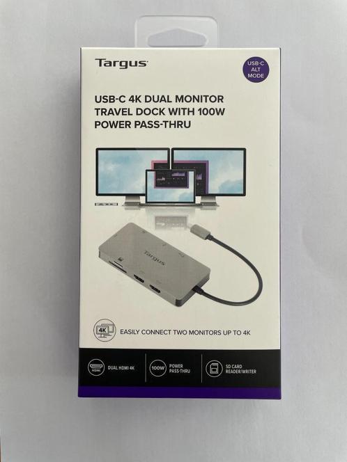 New Targus USB-C Dual HDMI 4K Docking Station with 100W PD, Computers en Software, Dockingstations, Nieuw, Docking station, Laptop