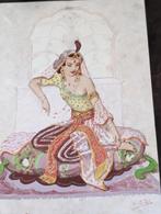 Akwarel oosters tafereel, Antiek en Kunst, Ophalen of Verzenden
