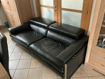Vend salon en cuir 3 places en parfait état beschikbaar voor biedingen
