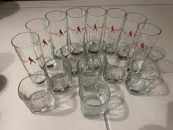 Johnnie Walker grote en kleine glazen set  beschikbaar voor biedingen
