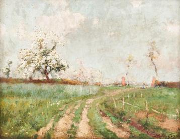 Pieter Gorus (1881-1941): Landschap (O/D, 56 x 47 cm) beschikbaar voor biedingen