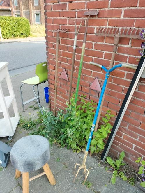 Woelvork hark schoffel tuingereedschap, Tuin en Terras, Hand-tuingereedschap, Zo goed als nieuw, Hark, Ophalen