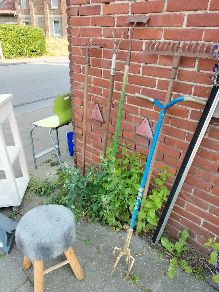 Woelvork hark schoffel tuingereedschap, Tuin en Terras, Hand-tuingereedschap, Zo goed als nieuw, Hark, Ophalen
