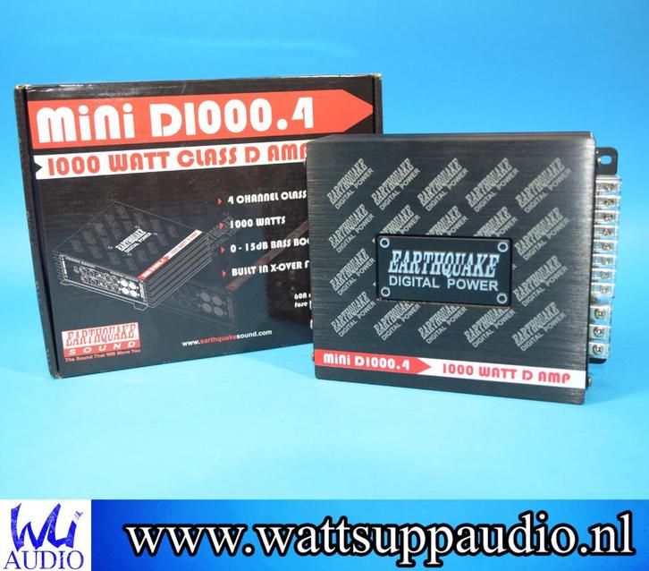 Earthquake Mini D1000.4 1000W 4 kanaals versterker, Auto diversen, Autospeakers, Gebruikt, Ophalen of Verzenden