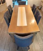 Uitschuifbare tafel + 6 stoelen, Huis en Inrichting, Ophalen