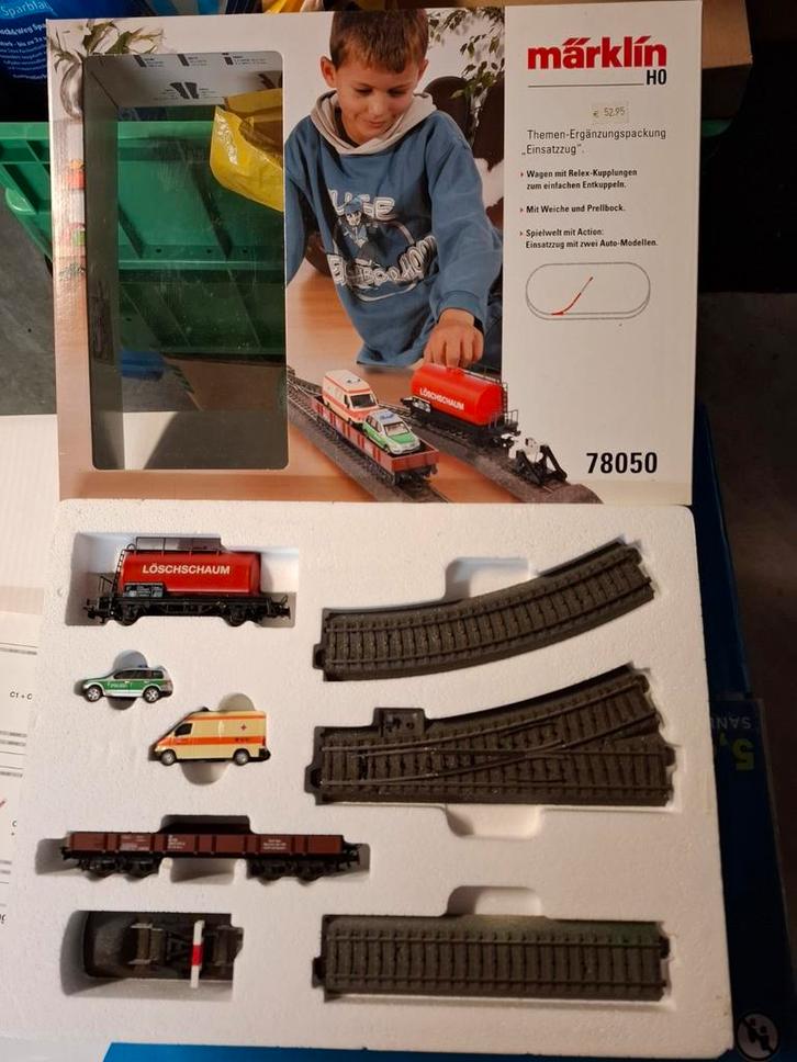 78050 Kit d'extension Marklin C rails avec wagons, Hobby & Loisirs créatifs, Trains miniatures | HO, Comme neuf, Rails, Enlèvement ou Envoi