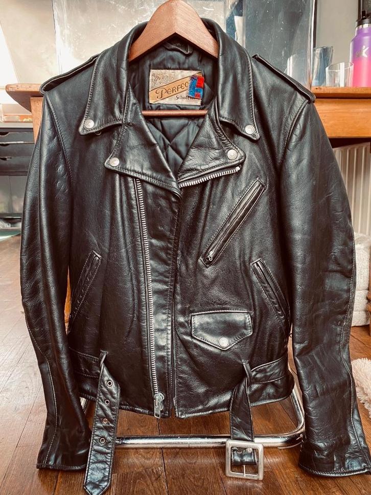 Perfecto Schott 618 USA taille 36 - rare, Kleding | Heren, Jassen | Winter, Gedragen, Maat 46 (S) of kleiner, Zwart, Ophalen of Verzenden