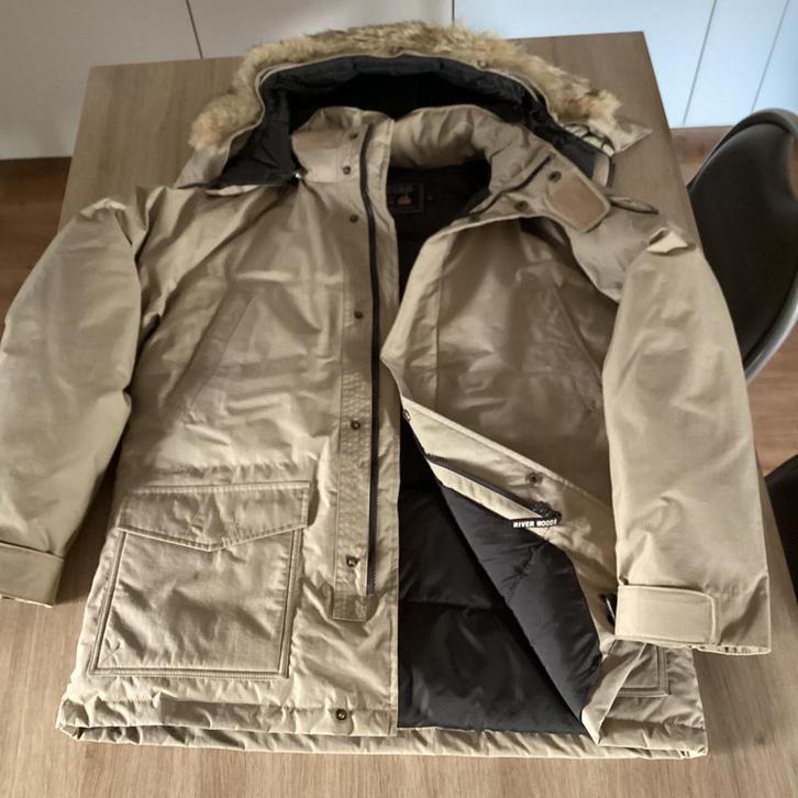 Herenjas , River Woods , Mt Medium, Kleding | Heren, Jassen | Winter, Zo goed als nieuw, Maat 48/50 (M), Beige, Ophalen