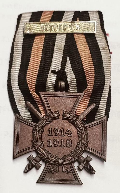Rosette KtK en forme de croix Hindenburg 14 18 Anvers, Collections, Objets militaires | Général, Armée de terre, Enlèvement ou Envoi