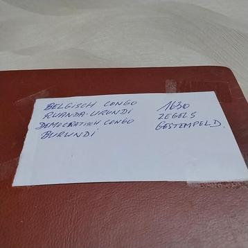 Timbres du CONGO BELGE et de ses régions subsidiaires XX-X-G, Enlèvement ou Envoi