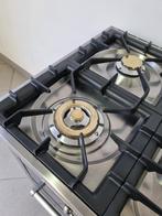 🍀 Poêle Boretti de luxe 90 cm anthracite + acier inoxydable, Comme neuf, 5 zones de cuisson ou plus, Classe énergétique A ou plus économe
