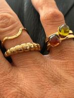 4 ringen merken met edelstenen, Bijoux, Sacs & Beauté, Bagues, Comme neuf, Femme ou Homme, Avec pierre précieuse, 17 à 18
