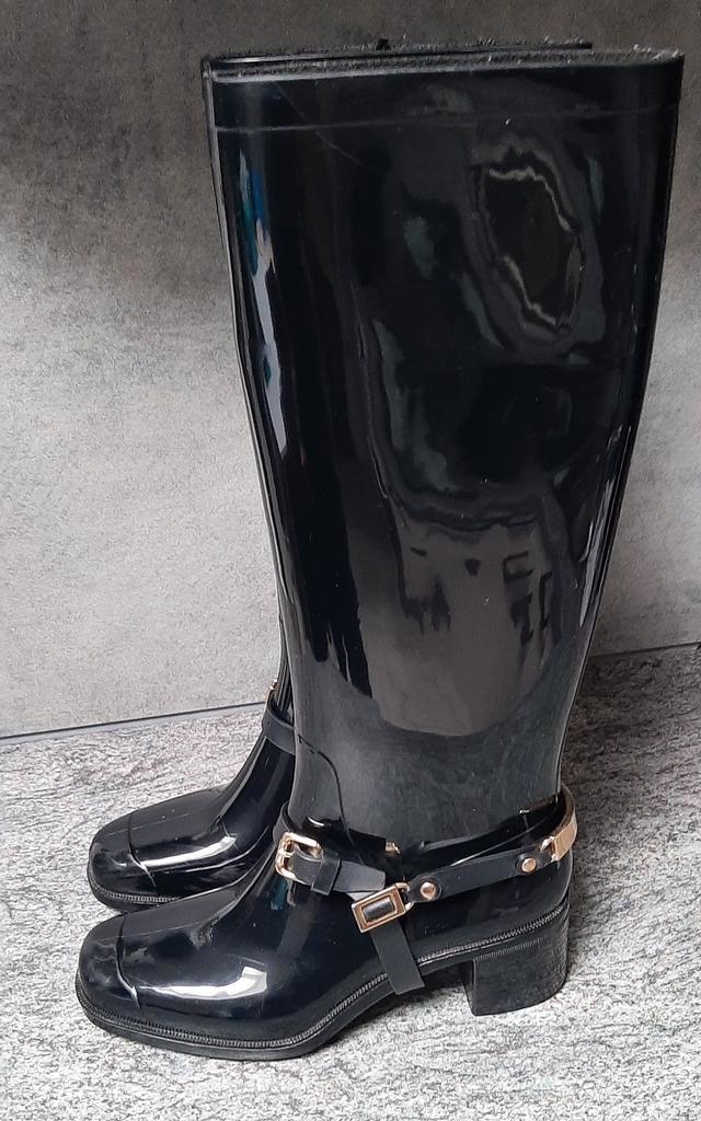 Jimmy Choo/regen laarzen/maat 37, Kleding | Dames, Schoenen, Zo goed als nieuw, Regenlaarzen, Zwart, Ophalen of Verzenden