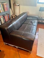 A DONNER Canapé et méridienne en cuir brun foncé, Enlèvement, Utilisé, Trois personnes, Cuir