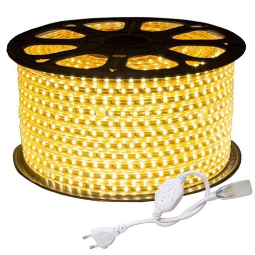 LED strip 230V 50m warm-wit 5050, Doe-het-zelf en Bouw, Elektriciteit en Kabels, Nieuw, Stekker, Verzenden