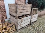 4 palox bois (caisse) d'occasion 120x110cm, Jardin & Terrasse, Enlèvement