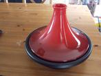 Tajine Le Creuset 31 cm Kersenrood, Ophalen, Zo goed als nieuw, Gietijzer, Overige typen
