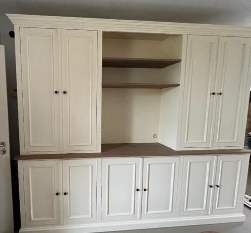 Grote landelijke eiken buffetkast / TVkast / boekenkast, Huis en Inrichting, Kasten | Buffetkasten, 200 cm of meer, 200 cm of meer