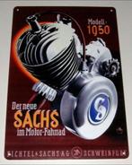 SACHS MOTOR : Metalen Bord SACHS Motorblok - Modell 1950, Verzenden, Nieuw, Reclamebord