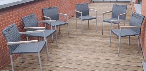 Tuinstoelen 6x, Tuin en Terras, Terrasdelen en Vlonders, Gebruikt, Ophalen
