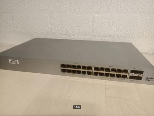 Cisco Meraki MS120-24P-HW, 24 X 1GBPS PoE+, 4 X 1GBPS SFP, Computers en Software, Netwerk switches, Gebruikt, Ophalen of Verzenden