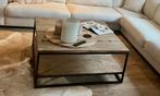 Salontafel in smeedijzer en oude eik, Ophalen, Zo goed als nieuw