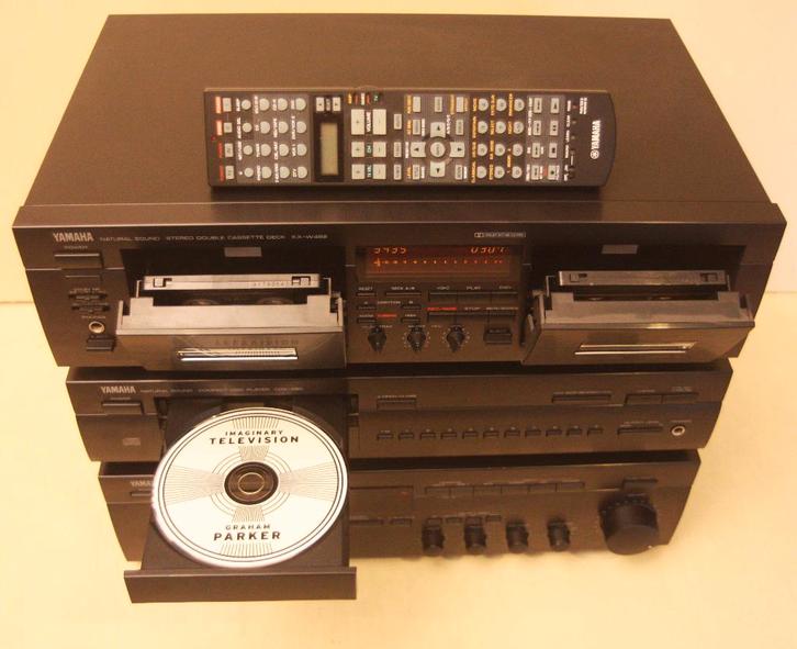 Yamaha Stereo Met Versterker, CD-Speler & Cassettedeck, Audio, Tv en Foto, Stereoketens, Zo goed als nieuw, Cassettedeck, Cd-speler