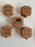 5 oude houten flesopeners van CHIMAY, Verzamelen, Biermerken, Ophalen of Verzenden, Gebruikt