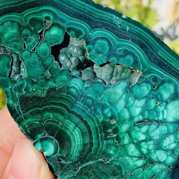 Grote Natuurlijke Malachiet Plak (175g) beschikbaar voor biedingen