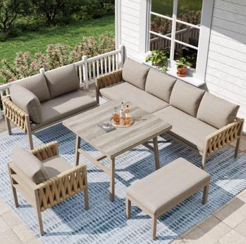 Exclusieve Luxe Tuinlounge Set, Tuin en Terras, Tuinsets en Loungesets, Ophalen of Verzenden, Nieuw, Aluminium, Loungeset