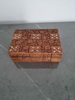 houten kistje/juwelenkist/ingelegd parelmoer/been uit india, Antiquités & Art, Curiosités & Brocante, Enlèvement ou Envoi