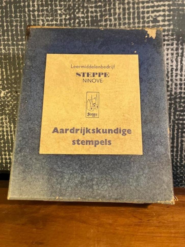 AARDRIJKSKUNDIGE STEMPELS STEPPE NINOVE EUROPA, Antiek en Kunst, Antiek | Schoolplaten, Aardrijkskunde, Ophalen of Verzenden