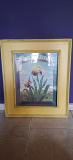 Ingekaderde print van een iris (bloem), Ophalen, Gebruikt, 50 tot 75 cm, 50 tot 75 cm